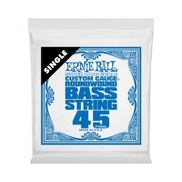 Preview of Ernie Ball 10045 SUPER LONG SCALE Nickel Wound Electric Bass String Single .045