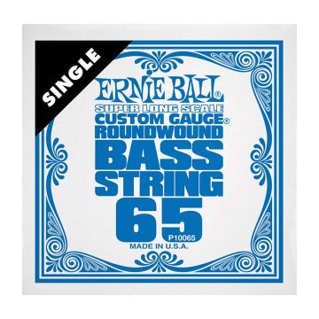 Preview of Ernie Ball 10065 SUPER LONG SCALE Nickel Wound Electric Bass String Single .065