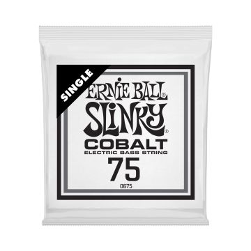 Preview of Ernie Ball 10675 Cobalt Wound Electric Bass String Single .075