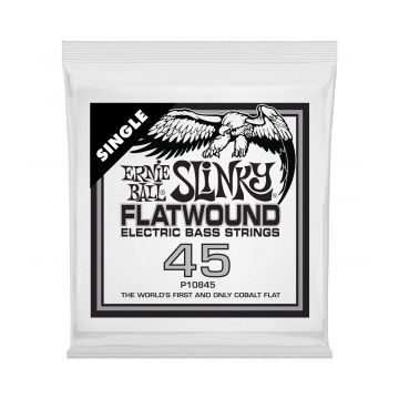 Preview of Ernie Ball 10845 Cobalt Flat  Electric Bass String Single .045
