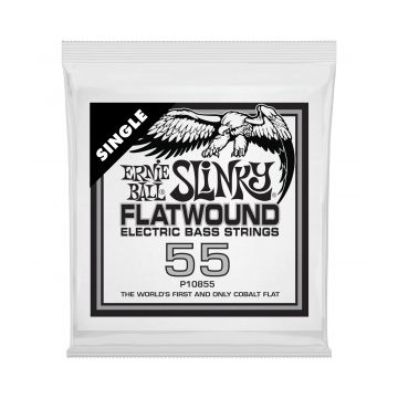 Preview of Ernie Ball 10855 Cobalt Flat  Electric Bass String Single .055