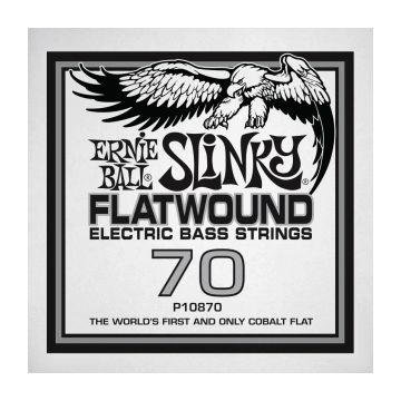 Preview van Ernie Ball 10870 Cobalt Flat  Electric Bass String Single .070