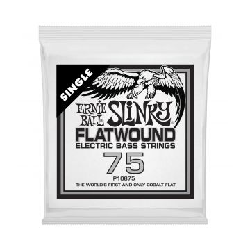 Preview of Ernie Ball 10875 Cobalt Flat  Electric Bass String Single .075