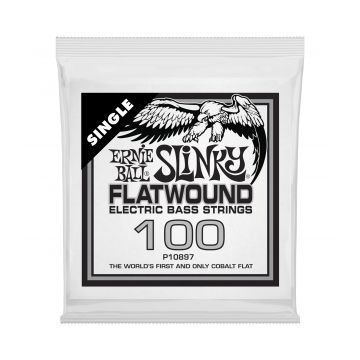 Preview of Ernie Ball 10897 Cobalt Flat  Electric Bass String Single .100