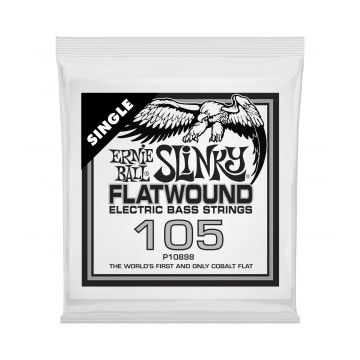 Preview of Ernie Ball 10898 Cobalt Flat  Electric Bass String Single .105