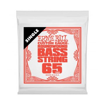 Preview of Ernie Ball 1665 Nickel Wound Electric Bass String Single .065