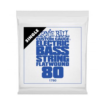 Preview of Ernie Ball 1780 Flatwound Electric Bass String Single .080
