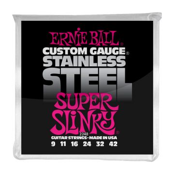 Preview van Ernie Ball 2248 Super Slinky Stainless Steel Wound Electric