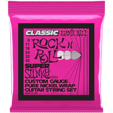 Preview van Ernie Ball 2253 Super Slinky  Classic Rock n Roll Pure Nickel