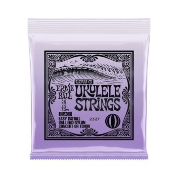 Preview of Ernie Ball 2327 Black Ball-end Ukelele strings ( for concert or Tenor) wound Low-G