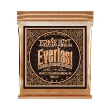 Preview van Ernie Ball 2544 Everlast Medium Coated Phosphor Bronze Acoustic Guitar Strings - 13-56 Gauge