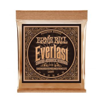 Preview of Ernie Ball 2548 Everlast Light Coated Phosphor Bronze Acoustic Guitar Strings - 11-52 Gauge