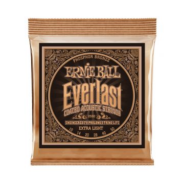 Preview van Ernie Ball 2550 Everlast Extra Light Coated Phosphor Bronze Acoustic Guitar Strings - 10-50 Gauge