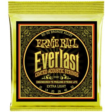 Preview van Ernie Ball 2560 Everlast Extra Light Coated 80/20 Bronze Acoustic