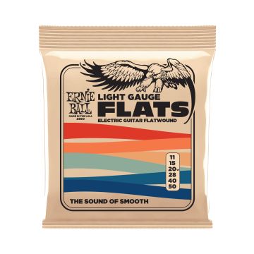 Preview of Ernie Ball 2580 Light Stainless Steel Flatwound Electric Guitar Strings - 11-50 Gauge