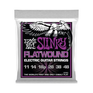Preview of Ernie Ball 2590 Power Slinky Flatwound Electric Guitar Strings 11-48 Gauge