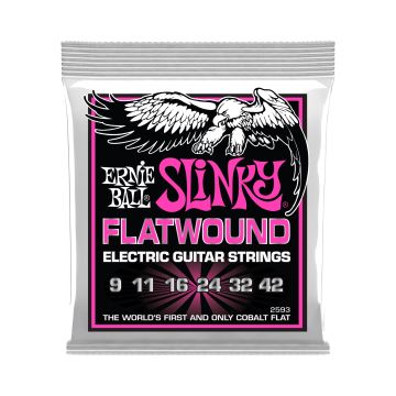 Preview of Ernie Ball 2593 Super Slinky Flatwound Electric Guitar Strings 9-42 Gauge