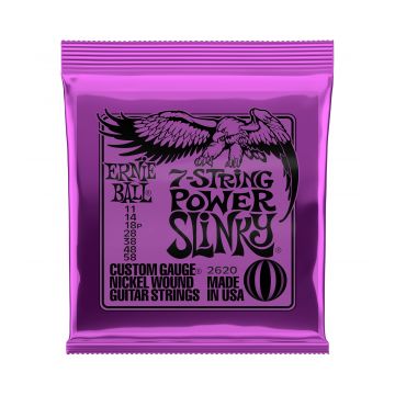 Preview of Ernie Ball 2620 Power Slinky 7-String Nickel Wound Electric Guitar Strings - .011 - .058