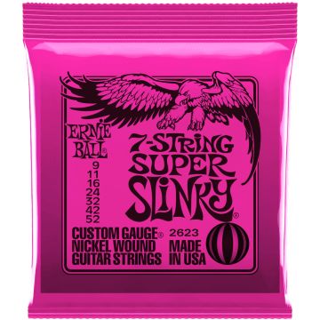 Preview of Ernie Ball 2623 Super Slinky 7-string Nickel plated steel