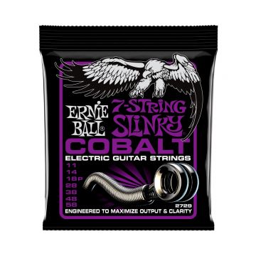 Preview van Ernie Ball 2729 Power Slinky Cobalt 7-String Electric Guitar Strings - 11-58 Gauge