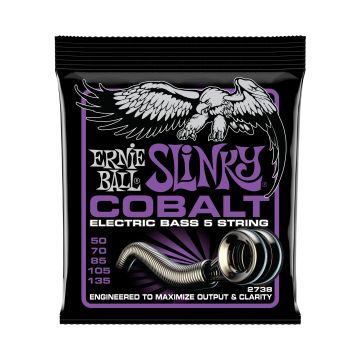 Preview of Ernie Ball 2738 Power Slinky Cobalt 5-String Electric Bass Strings 50-135 Gauge