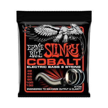 Preview of Ernie Ball 2739 Slinky Cobalt 6-String Electric Bass Strings 32-130 Gauge