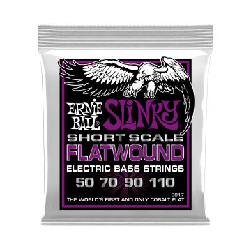 Preview of Ernie Ball 2817 Power Slinky Flatwound Short Scale Electric Bass Strings 50-110 Gauge