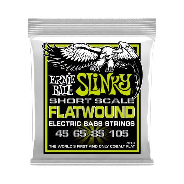 Preview of Ernie Ball 2818 Regular Slinky Flatwound Short Scale Electric Bass Strings 45-105 Gauge