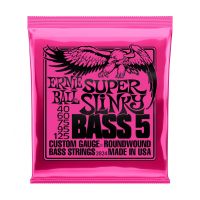 Thumbnail van Ernie Ball 2824 Super Slinky 5-String Nickel Wound Electric Bass Strings - 40-125 Gauge