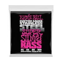 Thumbnail van Ernie Ball 2844 Super Slinky Stainless Steel Electric Bass Strings - 45-100 Gauge