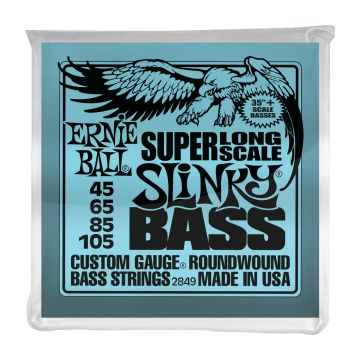 Preview van Ernie Ball 2849 4 String Slinky Super Long Scale Electric Bass Strings - 45-105 Gauge