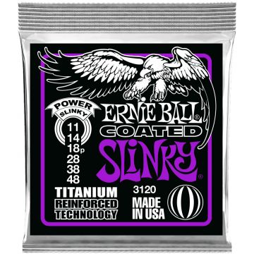 Preview of Ernie Ball 3120 Power Slinky coated Coated titanium