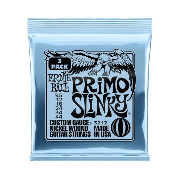 Preview of Ernie Ball 3212 PRIMO SLINKY NICKEL WOUND ELECTRIC GUITAR STRINGS 9.5-44 GAUGE - 3 PACK