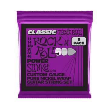 Preview van Ernie Ball 3250 Power Slinky Classic Rock n Roll Pure Nickel 3 -pack