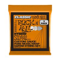 Thumbnail of Ernie Ball 3252 Hybrid Slinky Classic Rock n Roll Pure Nickel Wrap Electric Guitar Strings - .009 - .046 3-Pack