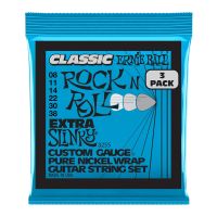 Thumbnail of Ernie Ball 3255 Extra Slinky Classic Rock n Roll Pure Nickel Wrap Electric Guitar Strings - 8-38 Gauge 3-Pack