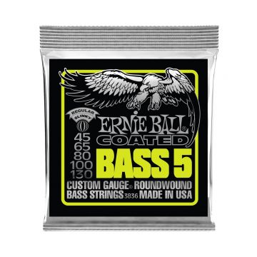 Preview of Ernie Ball 3836 Bass 5 Slinky Coated Electric Bass Strings - 45-130 Gauge