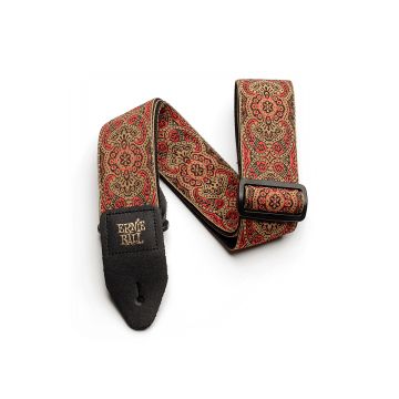 Preview of Ernie Ball 4162 CLASSIC JACQUARD GUITAR STRAP/BASS STRAP - CRIMSON PAISLEY