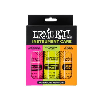 Preview van Ernie Ball 4225 INSTRUMENT CARE 3-PACK WITH MICROFIBER POLISH CLOTH