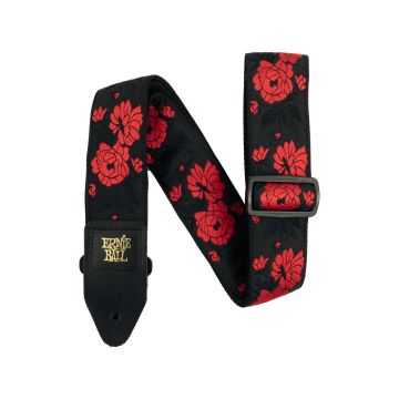 Preview van Ernie Ball 5335 CLASSIC JACQUARD GUITAR STRAP/BASS STRAP - TANGO ROSE