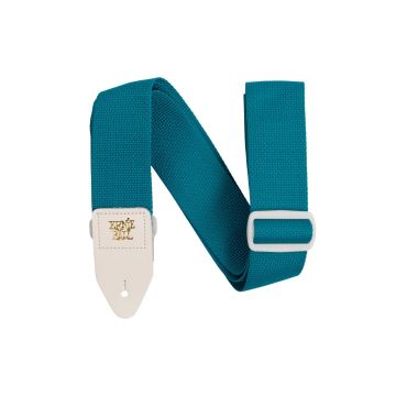 Preview of Ernie Ball 5349 TEAL W/ WHITE Polypro Guitar Strap