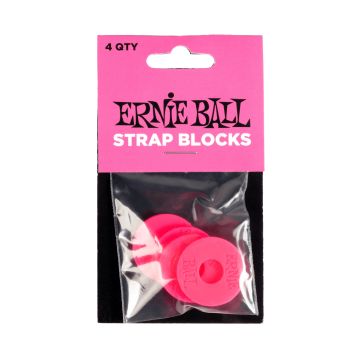 Preview van Ernie Ball 5623 ERNIE BALL STRAP BLOCKS 4PK - PINK