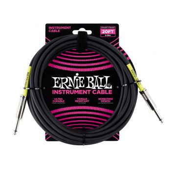 Preview of Ernie Ball 6046 20&#039; Straight / Straight Instrument Cable - Black