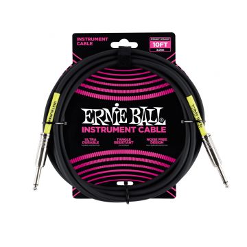 Preview van Ernie Ball 6048 10&#039; Straight / Straight Instrument Cable - Black