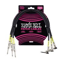 Thumbnail of Ernie Ball 6076 CLASSIC PATCH CABLE STRAIGHT/ANGLE 1.5FT - BLACK - 3 PACK