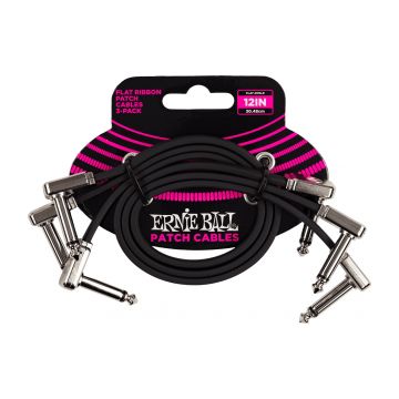 Preview of Ernie Ball 6222 12&rdquo; Flat Ribbon Patch Cable 3-Pack (30cm)