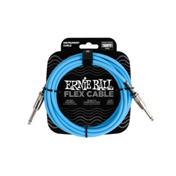 Preview of Ernie Ball 6412 FLEX INSTRUMENT CABLE STRAIGHT/STRAIGHT 10FT - BLUE