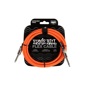 Preview of Ernie Ball 6416 FLEX INSTRUMENT CABLE STRAIGHT/STRAIGHT 10FT - ORANGE