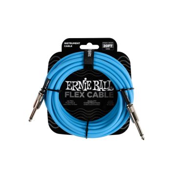 Preview of Ernie Ball 6417 FLEX INSTRUMENT CABLE STRAIGHT/STRAIGHT 20FT - BLUE