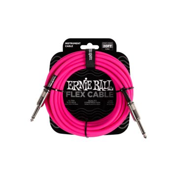 Preview of Ernie Ball 6418 FLEX INSTRUMENT CABLE STRAIGHT/STRAIGHT 20FT - PINK